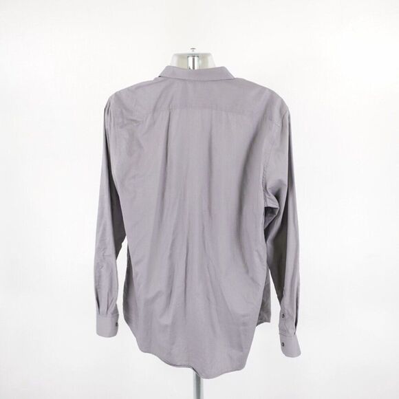 Structure Gray Striped Slim Fit XL Collared Dress Shirt Long Sleeve - Picture 5 of 9